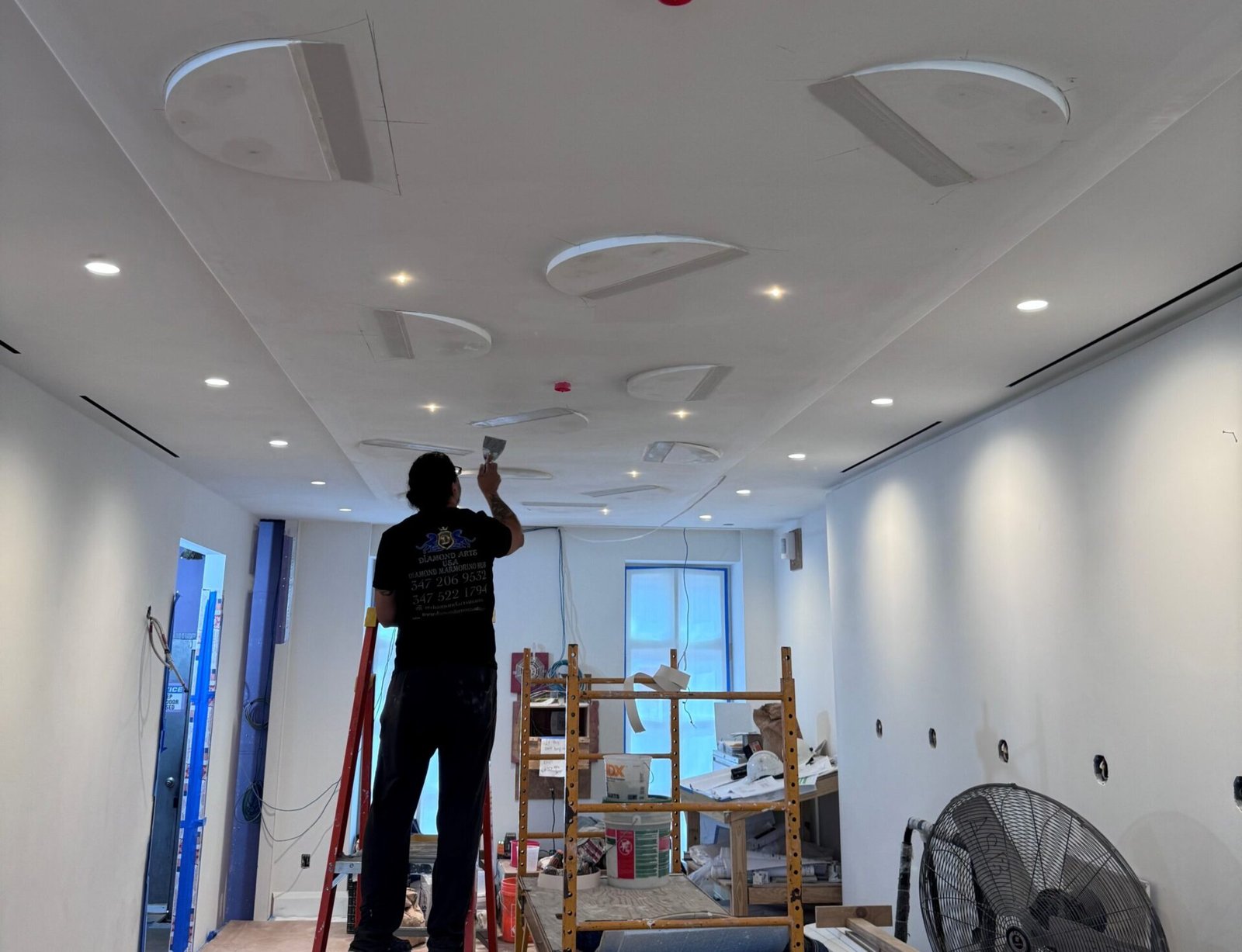 LIME PLASTER CUSTOM BAS RELIEF – HALF MOONS